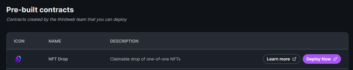 Select NFT Drop Contract